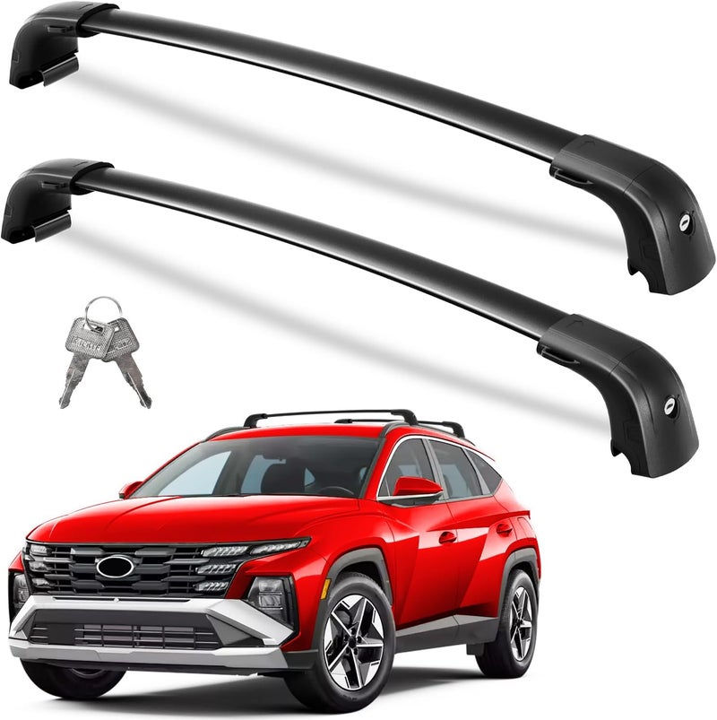 wonderdriver Roof Rack Cross Bars 220lbs Compatible with Hyundai Tucson 2016-2026 SEL/N Line/Limited, Heavy Duty Aluminum Lockable Roof Rails Crossbars Black Rooftop Cargo Carrier Luggage - Image 1